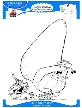 Çocuklar İçin Asterix Boyama Sayfaları 